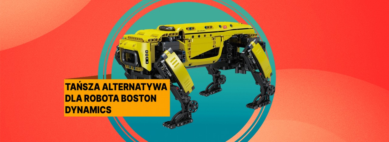 Boston Dynamics pracowało nad swoim robotycznym psem wiele lat. Dzięki temu zestawowi możesz zbudować własnego zdalnie sterowanego czworonożnego towarzysza w kilka chwil, źródło grafiki: Mould King.