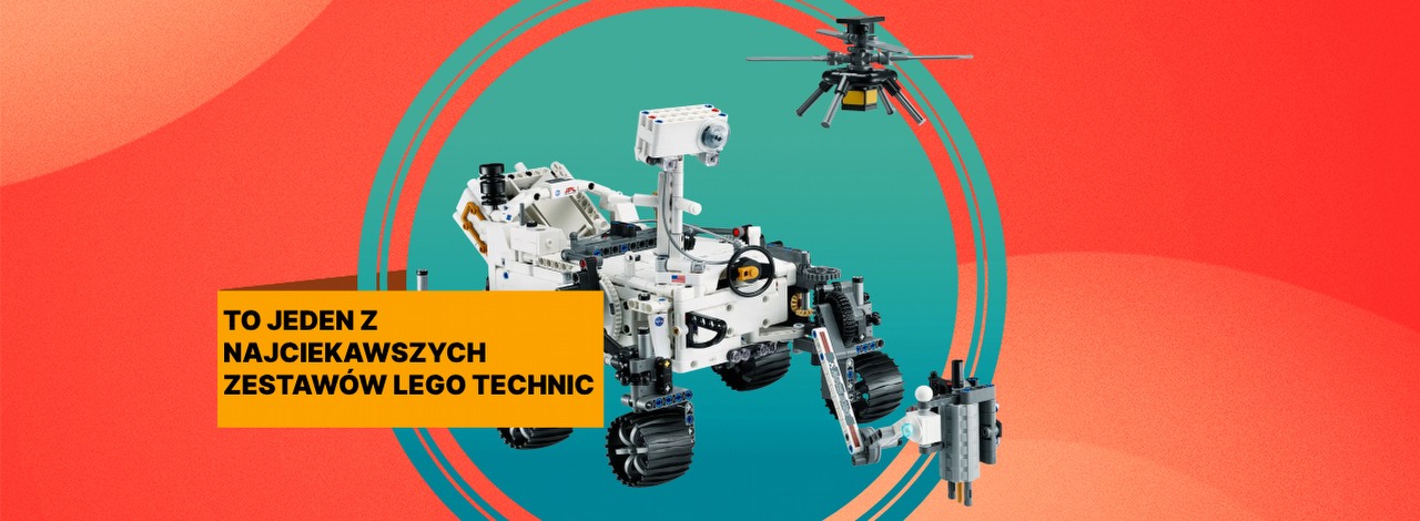 Patrząc na jego cenę, nie pomyślałabym, że to zestaw LEGO Technic. Niezwykle tani łazik marsjański to obowiązkowy model dla każdego fana kosmosu, źródło grafiki: LEGO.