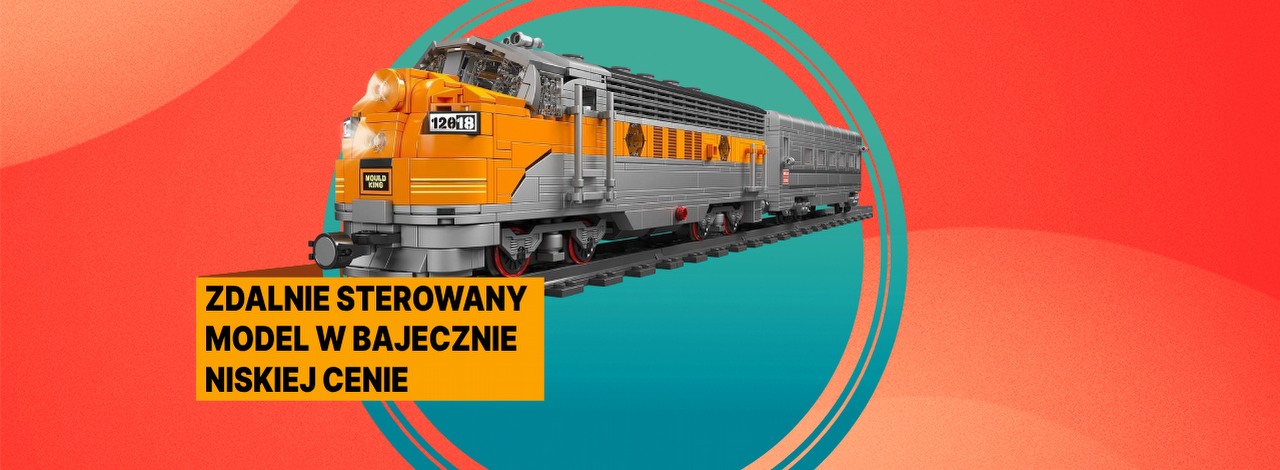 Zakochałam się w nim od pierwszego wejrzenia. Konkurentowi LEGO udało się odtworzyć legendarny pociąg EMD F7 z niesamowitą wręcz dokładnością, źródło grafiki: Mould King.