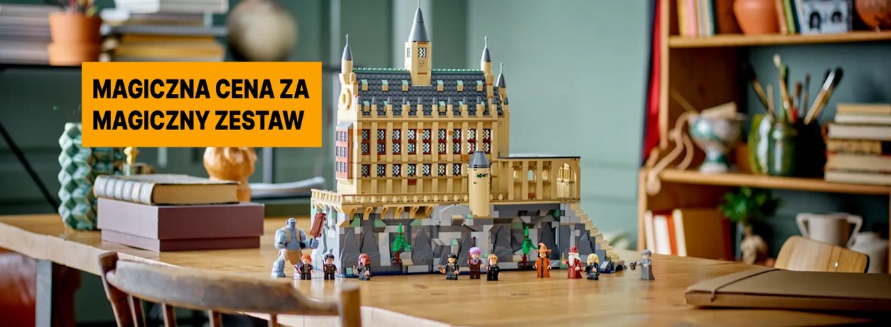 Nie wiem, jakie czary zna Amazon, ale znowu oferuje klocki w fantastycznej cenie. Zestaw LEGO Zamek Hogwart Wielka Sala to pozycja obowiązkowa dla fanów marki Harry Potter, źródło grafiki: LEGO.
