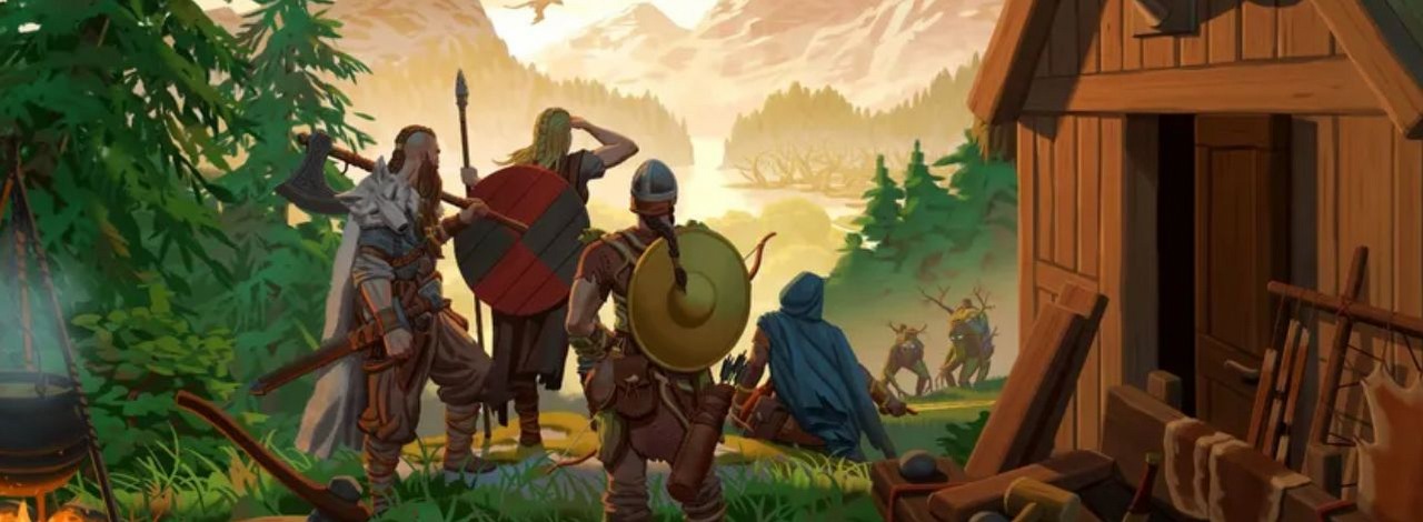 W Valheim zagracie także przy stole. Uwielbiany survival doczeka się gry planszowej, źródło grafiki: Mood Publishing.