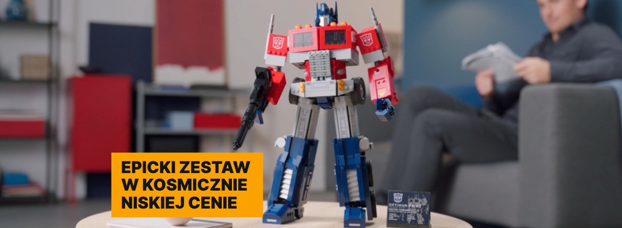W tej cenie aż żal nie kupić. Jestem pewna, że liczący ponad 1500 elementów zestaw LEGO Optimus Prime zachwyci nie tylko fanów Transformersów, źródło grafiki: Materiały promocyjne, LEGO.pl.