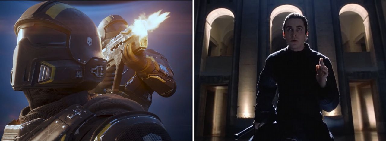 Starship Troopers to nie jedyna inspiracja dla Helldivers 2. Zapomniany film z Christianem Balem również miał swój wpływ, źródło grafiki: Arrowhead Game Studios | Dimension Films.