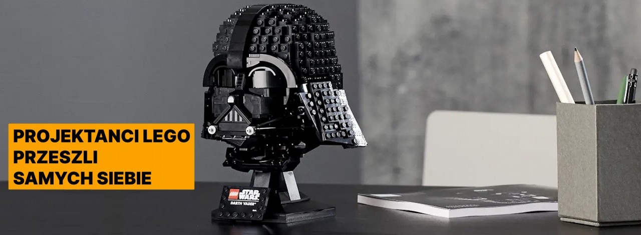 Cena LEGO Star Wars Hełm Dartha Vadera kusi bardziej niż ciemna strona Mocy Anakina Skywalkera, źródło grafiki: LEGO; materiały promocyjne.