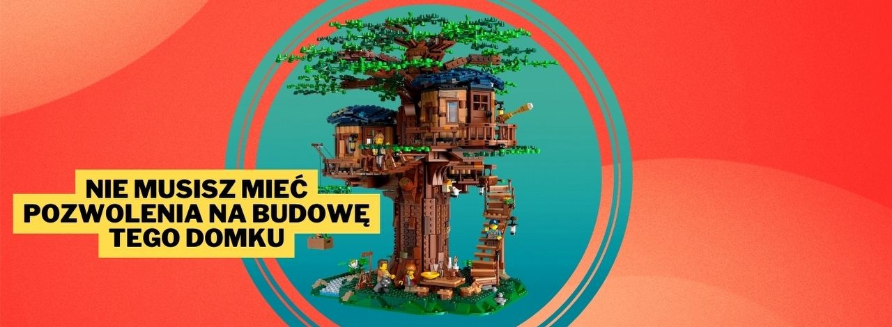 Tą promocją Amazon pomoże mi zrealizować marzenie z dzieciństwa. LEGO Ideas Domek na drzewie to ponad 3000 elementów w szalenie niskiej cenie, źródło grafiki: LEGO; materiały promocyjne.