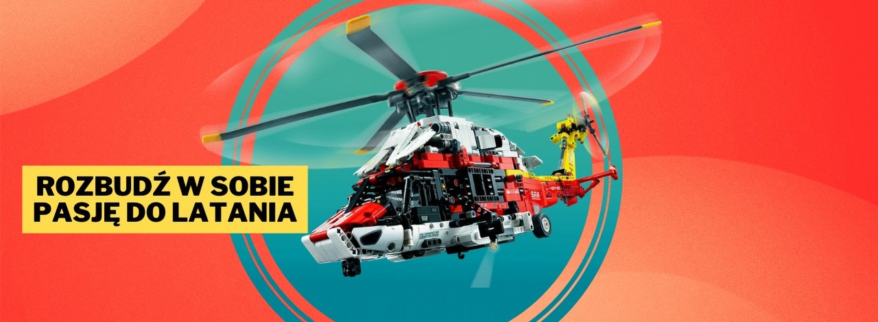 Gigantyczna promocja tuż przed Amazon Prime Day. Liczący ponad 2000 elementów śmigłowiec LEGO Technic to zestaw, którego próżno szukać u konkurencji, źródło grafiki: LEGO; materiały promocyjne.