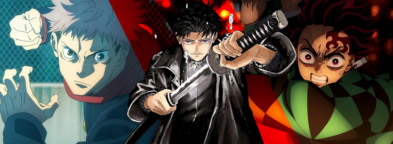 Shonen Jump mógł wskazać następcę Jujutsu Kaisen i Demon Slayer szybką decyzją o stworzeniu anime na podstawie tej mangi, źródło grafiki: Jujutsu Kaisen, MAPPA, 2023 / Kagurabachi, Takeru Hokazono, Shueisha, 2024 / Demon Slayer: Kimetsu no Yaiba, Haruo Sotozaki, ufotable, 2019.