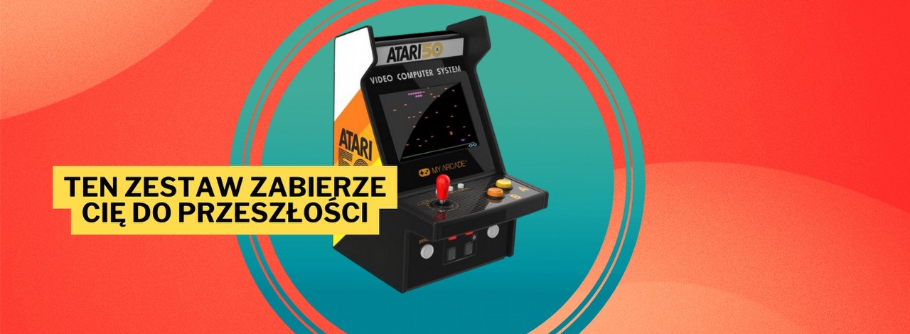 Nie sposób się nie zakochać w tym miniautomacie Atari. To wyposażone w aż 100 gier cudeńko można nabyć w zadziwiająco niskiej cenie, źródło grafiki: Atari.