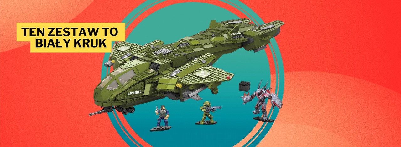 To jeden z najlepszych zestawów, jakie ostatnio widziałam w internecie. Konkurent LEGO zdobył moje serce inspirowanym serią Halo, liczącym ponad 2000 elementów modelem Pelican D77-TC, źródło grafiki: MEGA.