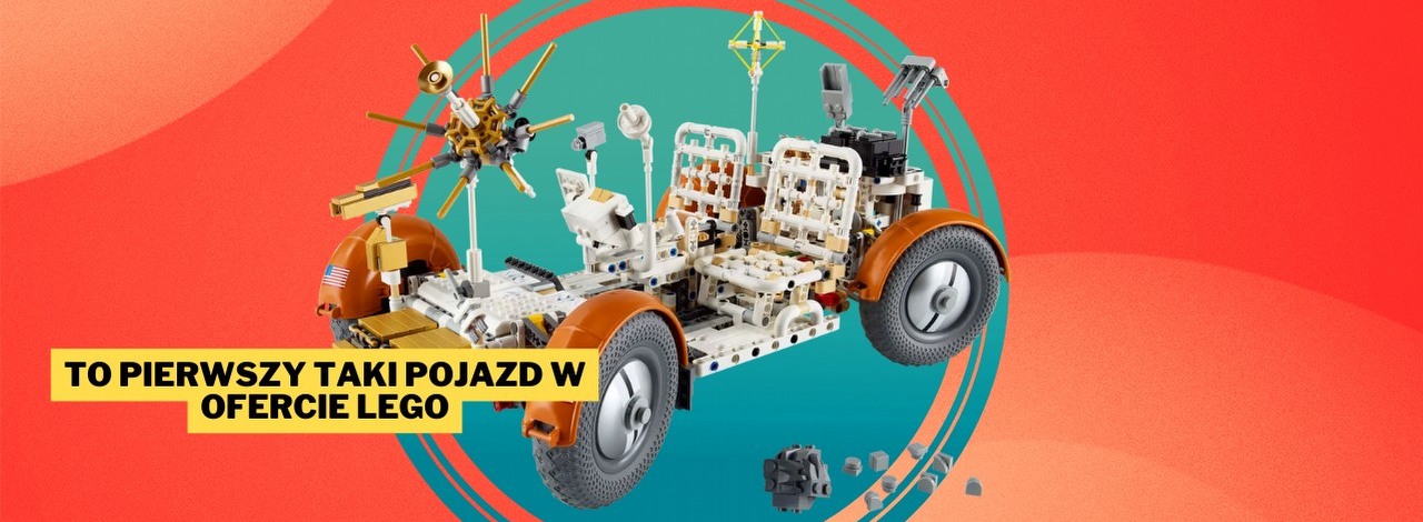 Jeden z najciekawszych zestawów LEGO Technic ostatnich lat jeszcze nie zadebiutował, a już jest dostępny w promocji na Amazon. Liczący prawie 2000 elementów łazik księżycowy kiedyś trafi na moją półkę, źródło grafiki: LEGO; materiały promocyjne.