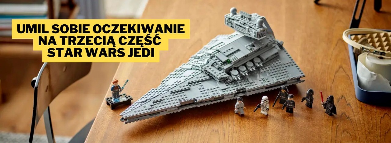 Fani serii Star Wars Jedi długo czekali na ten zestaw. LEGO Gwiezdny Niszczyciel z figurkami Dartha Vadera i Cala Kestisa zadebiutował i jest dostępny w promocji na Amazon, źródło grafiki: LEGO; materiały promocyjne.