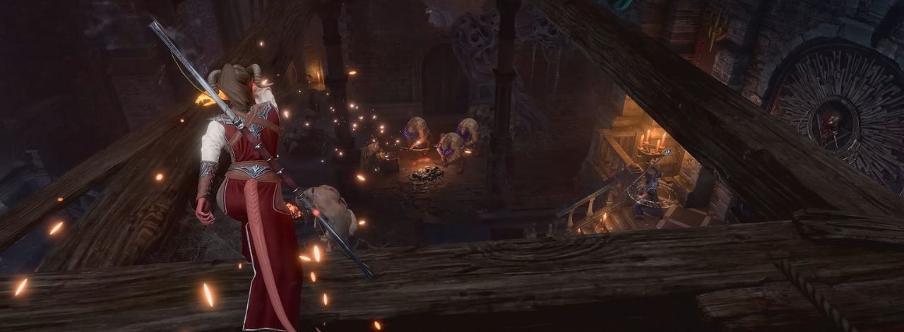 Lepiej nie zwlekajcie z ratunkiem tej postaci z Baldur's Gate 3. Po 5 dniach w grze możecie się zaskoczyć jej widokiem, źródło grafiki: Larian Studios.