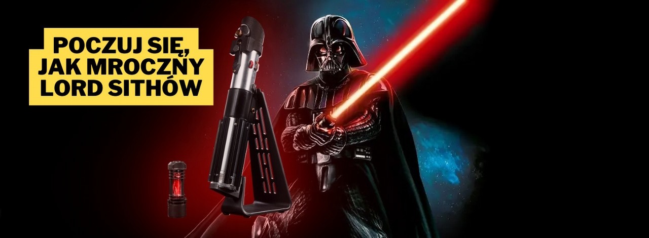 Tej replice miecza świetlnego Dartha Vadera nie oparłby się nawet najpotężniejszy z Sithów. Bez tego gadżetu w domu nie nazywaj się fanem Star Wars, źródło grafiki: Hasbro; materiały promocyjne.