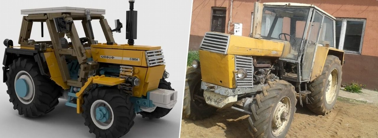 Kultowy polski Ursus w formie zestawu LEGO? Wbrew pozorom to naprawdę możliwe, źródło grafiki: LEGO Ideas / AgroFoto.