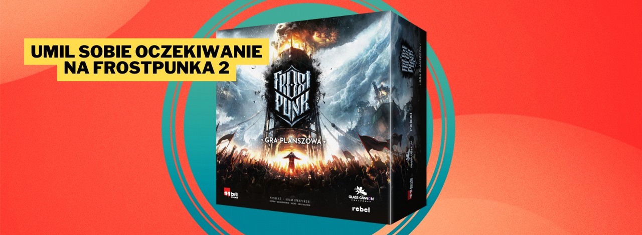 Jedna z najlepszych polskich gier strategicznych doczekała się nowej wersji. Frostpunk wydawnictwa Rebel to genialna planszówka, której cena zachęca do kupna, źródło grafiki: Rebel; materiały promocyjne.