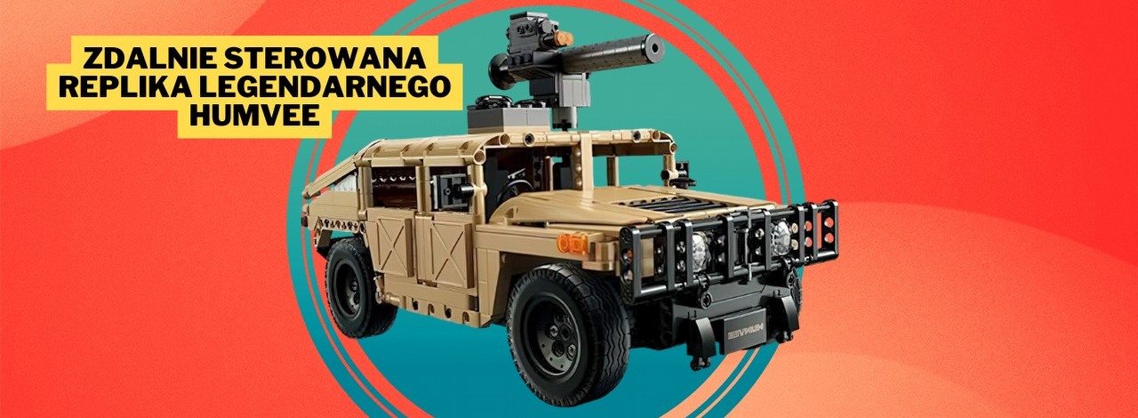 Klockowa replika legendarnego pojazdu armii USA to coś, czego LEGO może pozazdrościć swojemu konkurentowi. Humvee firmy CaDA to zdalnie sterowane cudo, które kusi niską ceną i wysoką jakością wykonania, źródło grafiki: CaDA; materiały promocyjne.