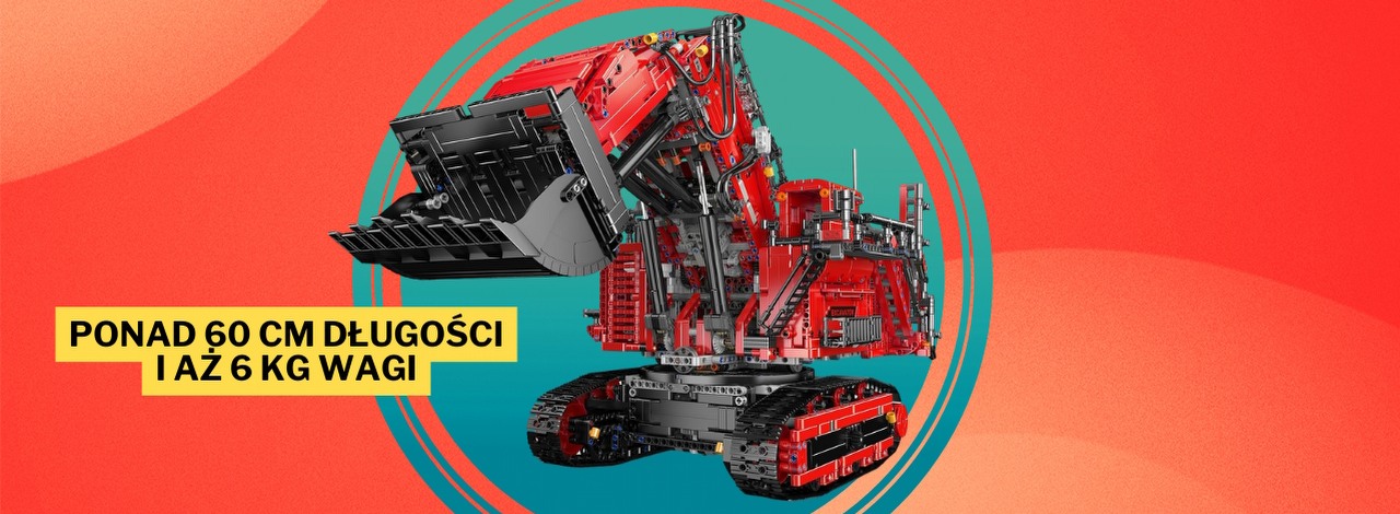 Składa się z prawie 5000 elementów i jest trzykrotnie tańsza od LEGO - w pełni automatyczna replika koparki Liebherr R 9800 to potęga w czystej postaci, źródło grafiki: Mould King; materiały promocyjne.