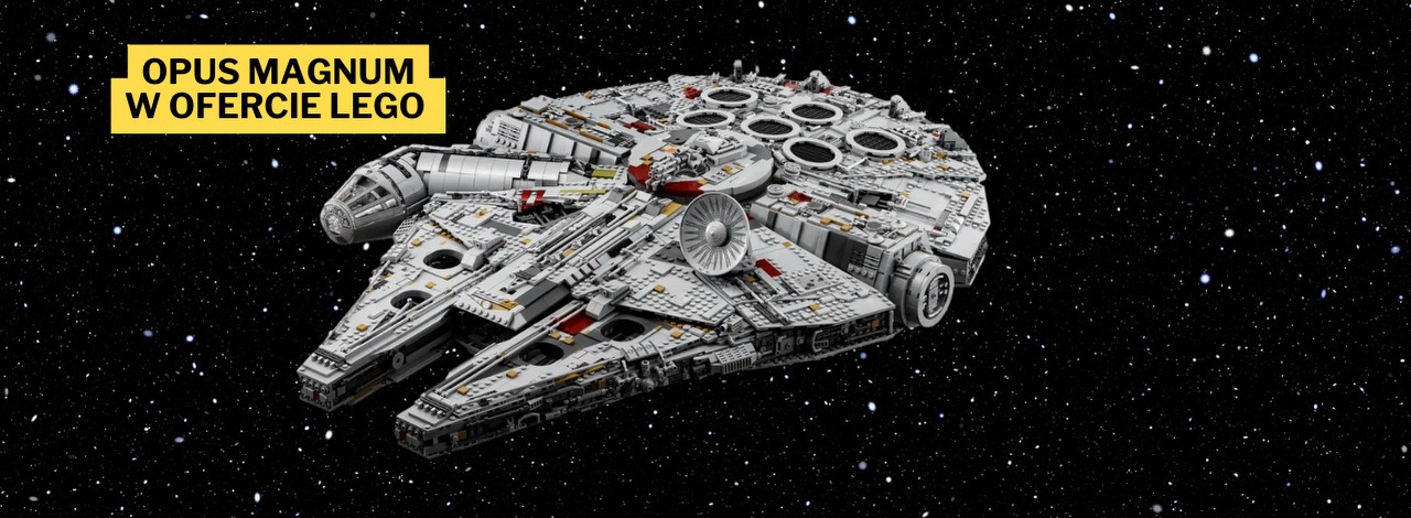 Jeden z najlepszych zestawów LEGO Star Wars blisko 1000 zł tańszy niż w sklepie producenta. Replika Sokoła Millennium to ponad 7,5 tysiąca elementów, które po złożeniu tworzą blisko metrowego kolosa, źródło grafiki: LEGO.