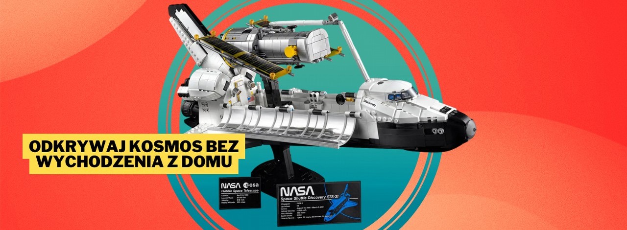 Nie żałuję ani jednej złotówki wydanej na ten zestaw. LEGO Wahadłowiec Discovery NASA to ponad 2300 elementów, podczas składania których poczułem się jak mały chłopiec marzący o podróży w kosmos, źródło grafiki: LEGO; materiały promocyjne.