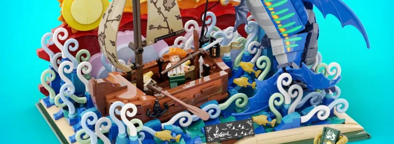 Zestaw LEGO na bazie znienawidzonej przez wielu uczniów lektury Ernesta Hemingwaya może stać się rzeczywistością, źródło grafiki: LEGO Ideas.