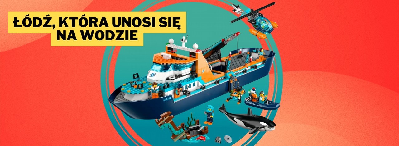 Taki zestaw LEGO i ja chciałbym dostać pod choinkę. Łódź badacza Arktyki pobudza chęć przygody i odkrywania zaginionych skarbów, źródło grafiki: LEGO; materiały promocyjne.