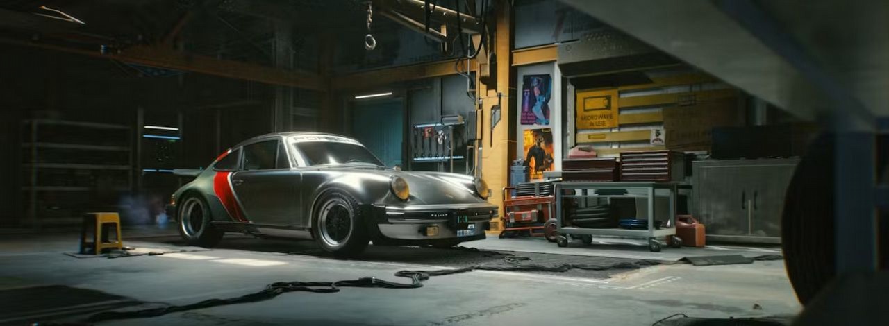 Porsche Johnny'ego Silverhanda można zobaczyć na żywo w Warszawie. Pojawiły się także limitowane buty inspirowane Cyberpunkiem 2077, źródło grafiki: CD Projekt RED.