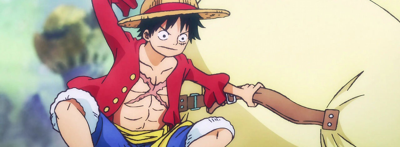 W One Piece nim ktokolwiek inny osiągnie swój cel, ten Słomkowy Kapelusz prawdopodobnie jako pierwszy spełni swoje marzenie, źródło grafiki: One Piece, Toei Animation, 1999.