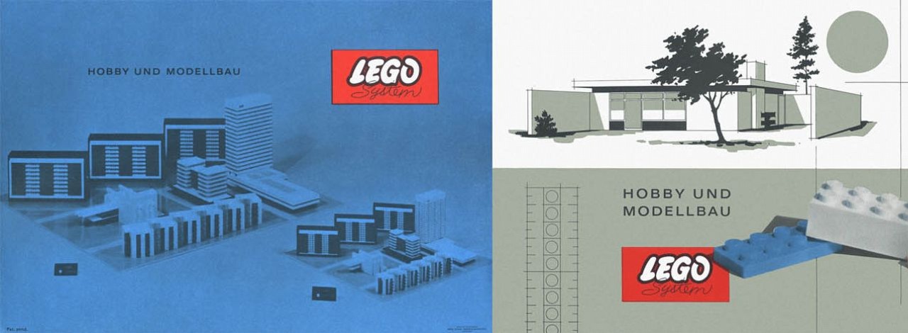 Modulex to zapomniany pomysł LEGO o klockach, które miały trafić w ręce architektów, źródło grafiki: German Hobby und Modellbau catalog/idea book, 1963.