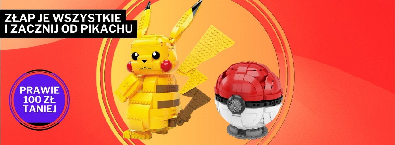 Dzięki Black Friday znowu jestem dzieckiem. W końcu złapię Pikachu, budując go z klocków, źródło grafiki: Mattel; materiały promocyjne.