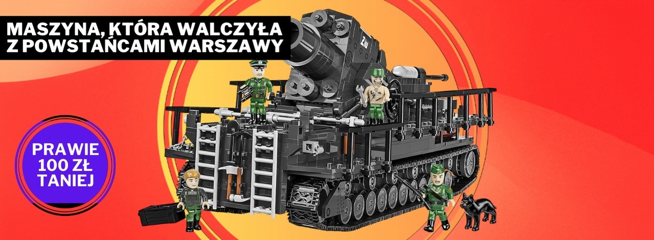 Ten zestaw muszę mieć pod choinką! Moździerz firmy COBI ściśle nawiązuje do historii Polski, źródło grafiki: COBI; materiały promocyjne.
