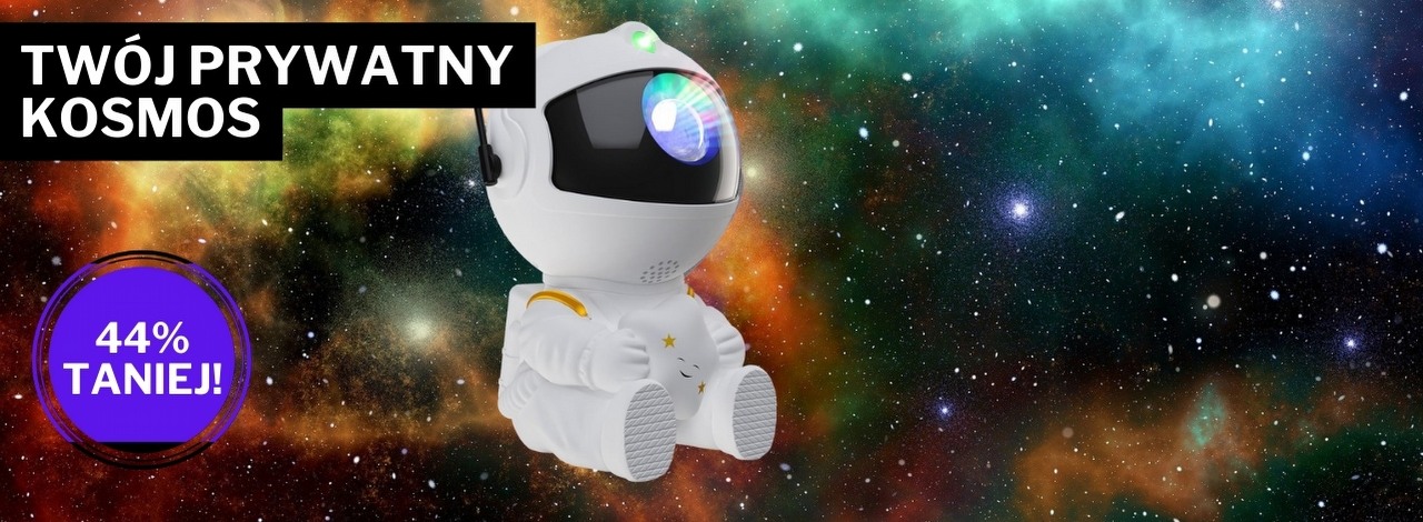 Gwieździste niebo w pokoju - o takim projektorze marzyłem w młodości. Lampka w kosmicznie dobrej cenie, źródło grafiki: Rouclo.