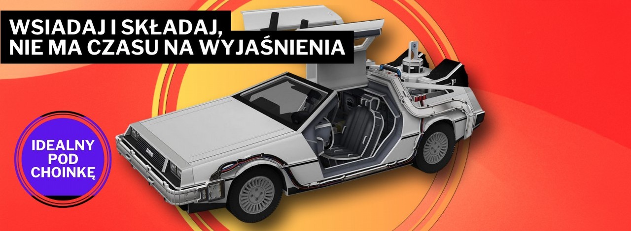 DeLorean z puzzli zrobił na mnie takie wrażenie, że aż przetarłem oczy, źródło grafiki: Revell; materiały promocyjne.