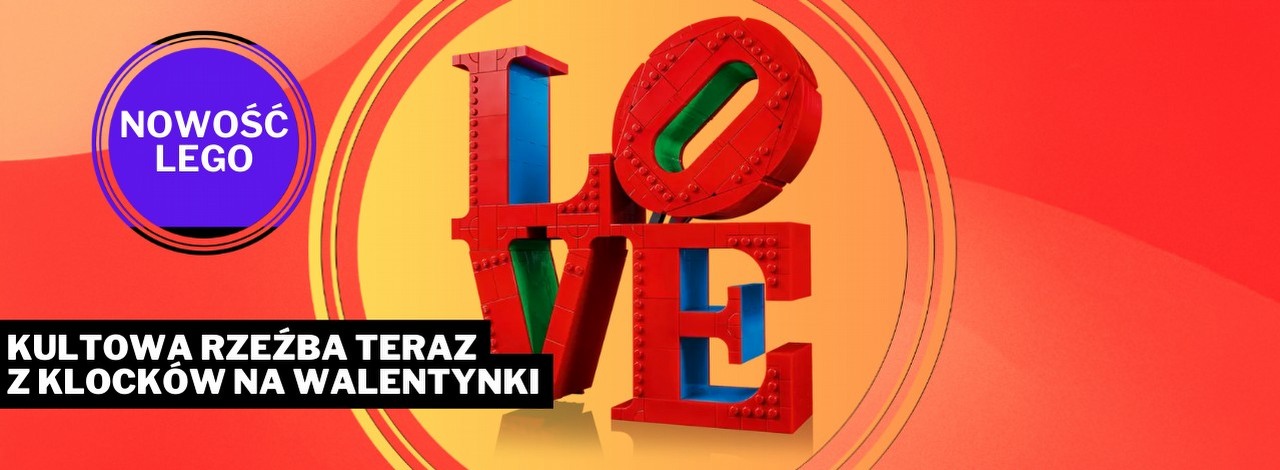Miłosna rzeźba LEGO idealna na walentynki. Lepsza od kamienia z napisem „love”, źródło grafiki: LEGO; materiały promocyjne.