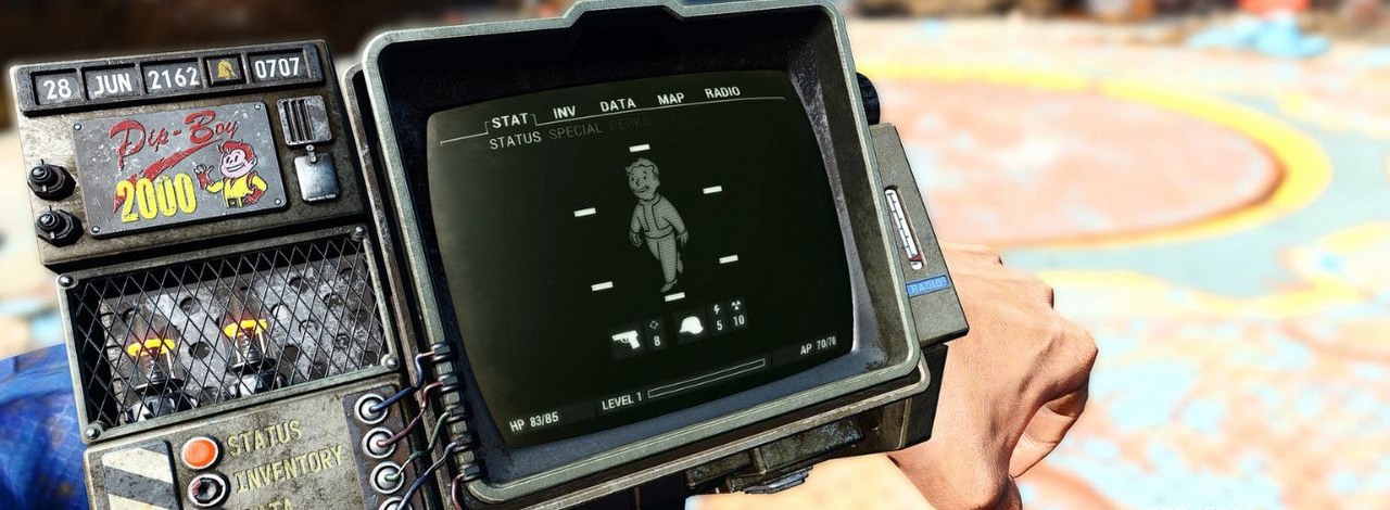 Twórcy remake'u Fallout 2 na silniku „czwórki” przypominają o swoim istnieniu klimatyczną reklamą Pip Boya, źródło grafiki: Project Arroyo/ Bethesda Game Studios.