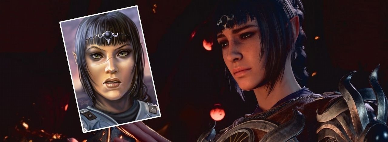 Tak mogłyby wyglądać postacie z Baldur's Gate 3 w „jedynce” od BioWare. Fanowskie dzieło idealnie oddaje klimat sprzed lat, źródło grafiki: Feyspeaker / Larian Studios.