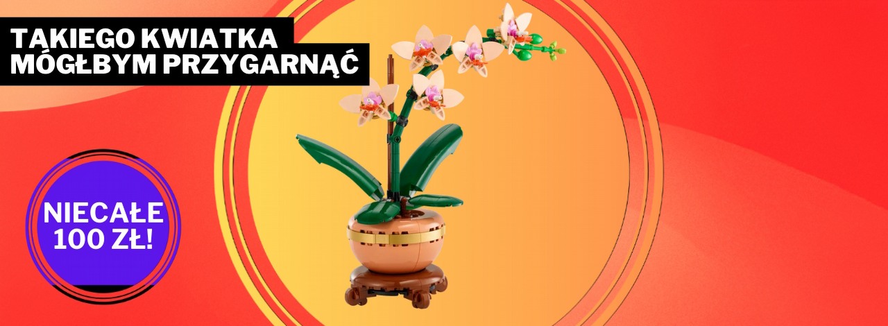 Dzięki LEGO mogę być botanicznym czempionem! Ten kwiatek z duńskich klocków przetrwa w rękach każdego florysty amatora, źródło grafiki: LEGO.