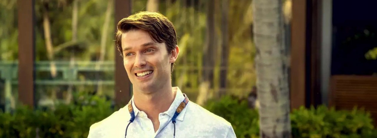 Patrick Schwarzenegger to gwiazda Białego Lotosu. Co warto wiedzieć o aktorze, synu słynnego Arnolda?, źródło grafiki: Biały Lotos, Mike White, HBO, 2025.