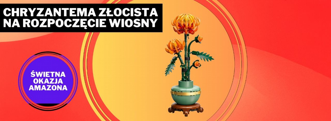 Chryzantema LEGO rozświetli Twój pokój na wiosnę. Tego zestawu z kwiatami nie będziecie musieli podlewać.