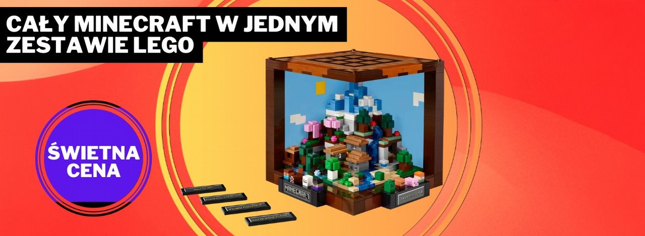 O to właśnie chodzi w Minecrafcie. Ten zestaw LEGO jest świetnym dodatkiem na półkę dla fanów gry, źródło grafiki: LEGO; grafika promocyjna.