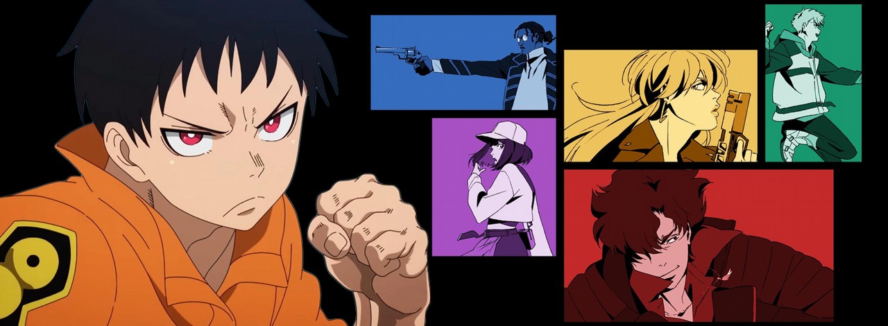 Na te anime warto będzie zwrócić uwagę w sezonie wiosna 2025. Oto 5 najbardziej wyczekiwanych produkcji, źródło grafiki: Fire Force, Yuki Yase and Tatsuma Minamikawa, David Production, 2019 / Lazarus, Shinichiro Watanabe i Chad Stahelski, Adult Swim, 2025.