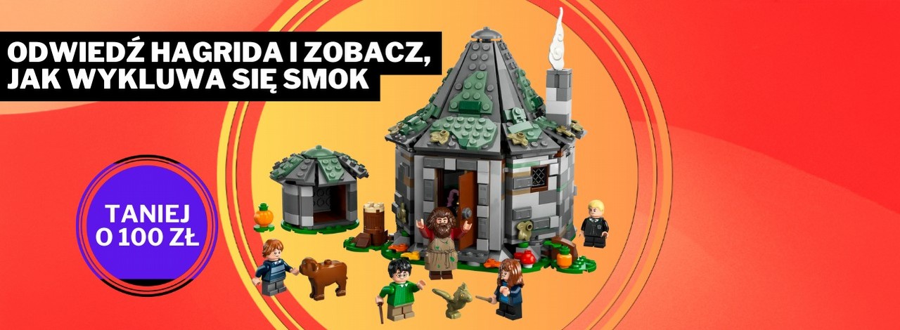 Zestaw LEGO z Hagridem uchwycił magię Harry'ego Pottera. Klocki cofną was do czasów, gdy oglądaliście Kamień Filozoficzny, źródło grafiki: LEGO; materiały promocyjne.