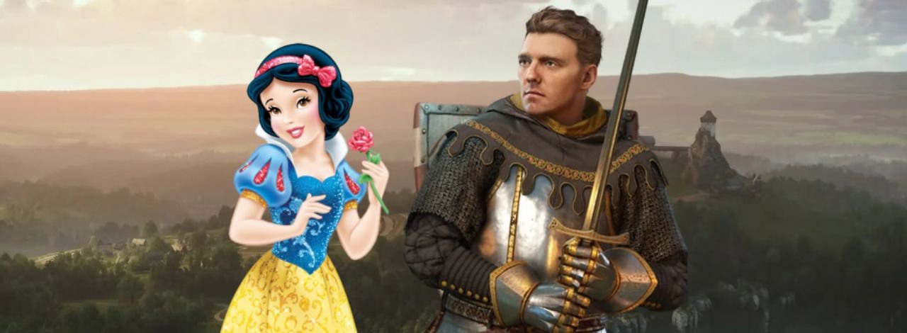 Gracz znalazł w Kingdom Come 2 dom królewny Śnieżki i siedmiu krasnoludków, ale tym razem nie było happy endu, źródło grafiki: Disney / Warhorse Studios.