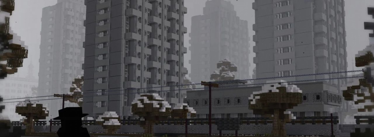 Ikony PRL-oweskiej architektury Wrocławia doczekały się repliki w Minecraft od polskiego gracza, źródło grafiki: TheGimmickyMc / Reddit.