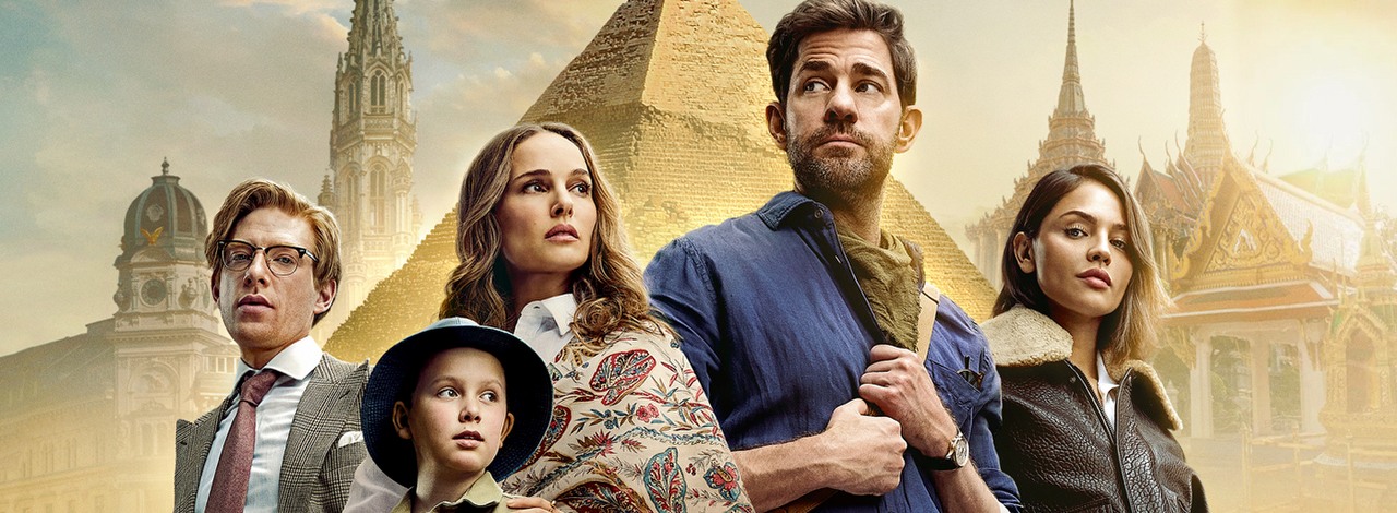 „Nareszcie ktoś zrobił Skarb narodów 3”. Za kilkanaście dni na Apple TV+ trafi idealny film dla fanów serii z Nicolasem Cage’em, w którym wystąpili John Krasinski i Eiza Gonzalez, źródło grafiki: Fountain of Youth, Guy Ritchie, Apple TV+, 2025.