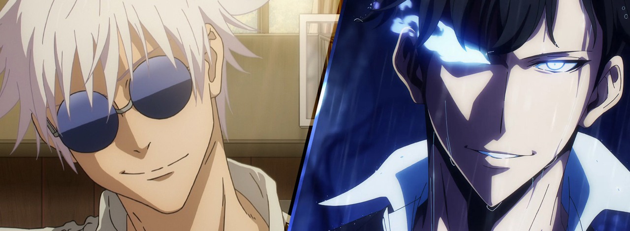 Anime z coraz większą „popkulturową dominacją”, jest lubiane bardziej niż Pedro Pascal czy La Liga, źródło grafiki: Jujutsu Kaisen, MAPPA, 2023 / Solo Leveling, Shunsuke Nakashige, A-1 Pictures, 2024.