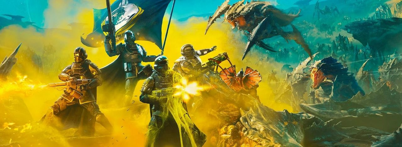 Obrona Super Ziemi w Helldivers 2 stała się tak wielkim fenomenem, że wiadomości o niej podano nawet w chińskiej telewizji, źródło grafiki: Arrowhead Game Studios.
