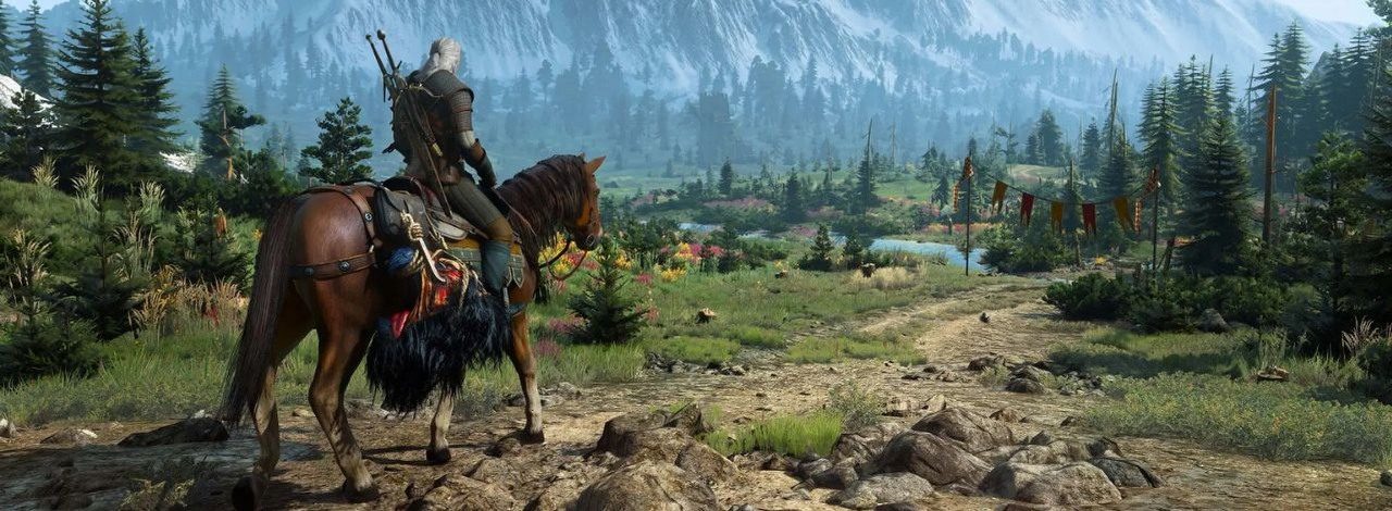 Niedaleko Kaer Morhen w Wiedźminie 3 znajdziecie stanowisko malarskie. Teraz fani zastanawiają się, który wiedźmin odkrył w sobie artystę, źródło grafiki: CD Projekt RED.