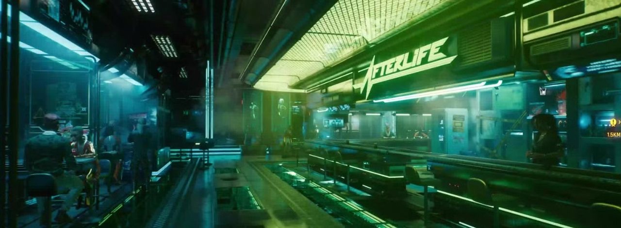 To prawdziwy raj dla fanów Cyberpunka 2077. Otworzono prawdziwy bar Afterlife, w którym można napić się specjałów z gry, źródło grafiki: CD Projekt RED.