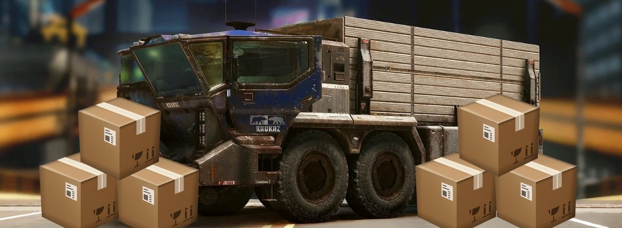 Gracz postanowił zmienić Cyberpunka 2077 w Truck Simulator. Teraz w Night City dowieziecie mieszkańcom bułki, wędliny itd, źródło grafiki: CD Projekt RED.
