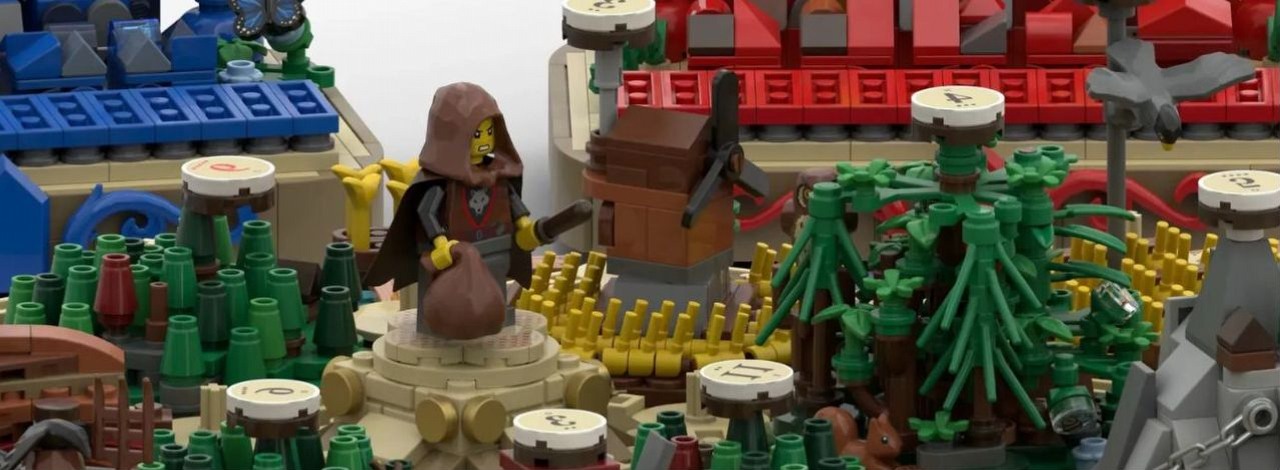 Kultową planszówkę zbudował z klocków LEGO. Nie tylko ładnie wygląda, ale i naprawdę można w nią zagrać, źródło grafiki: LEGO Ideas.